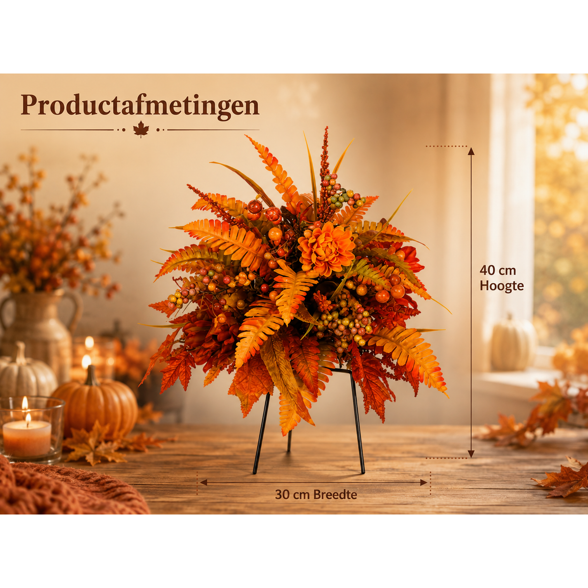 Herfstpracht Bloemstuk – Geef je Huis & Tuin Direct Warme Herfstsfeer
