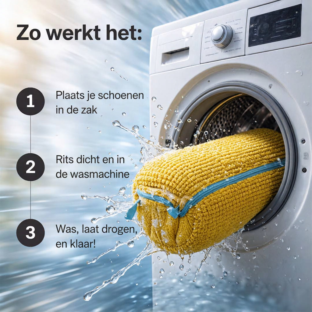 ShoeShield – Bescherm je schoenen tijdens het wassen