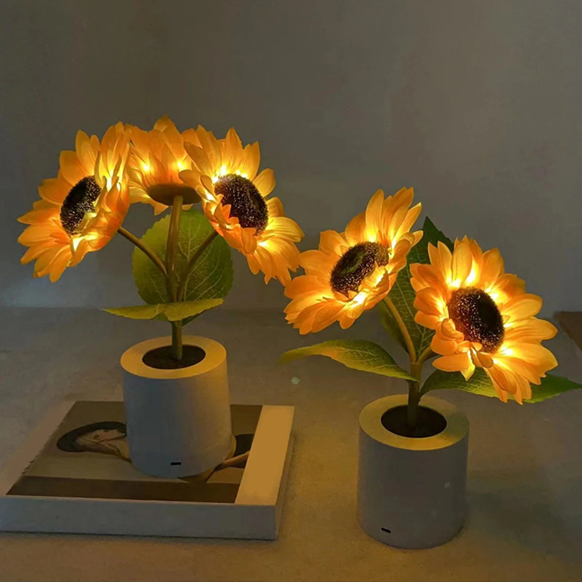 Zonnebloem Tafellamp met Touchbediening – Dimbare Sfeerverlichting