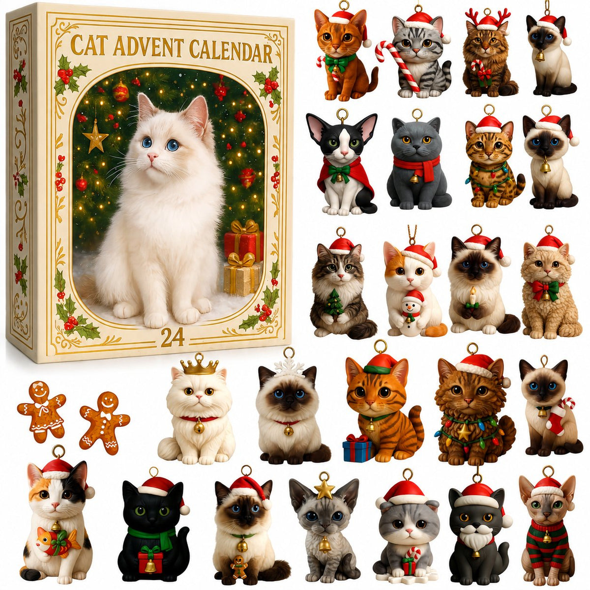 Kerst Aftelkalender Kat – 24 Dagen Vol Kerstplezier