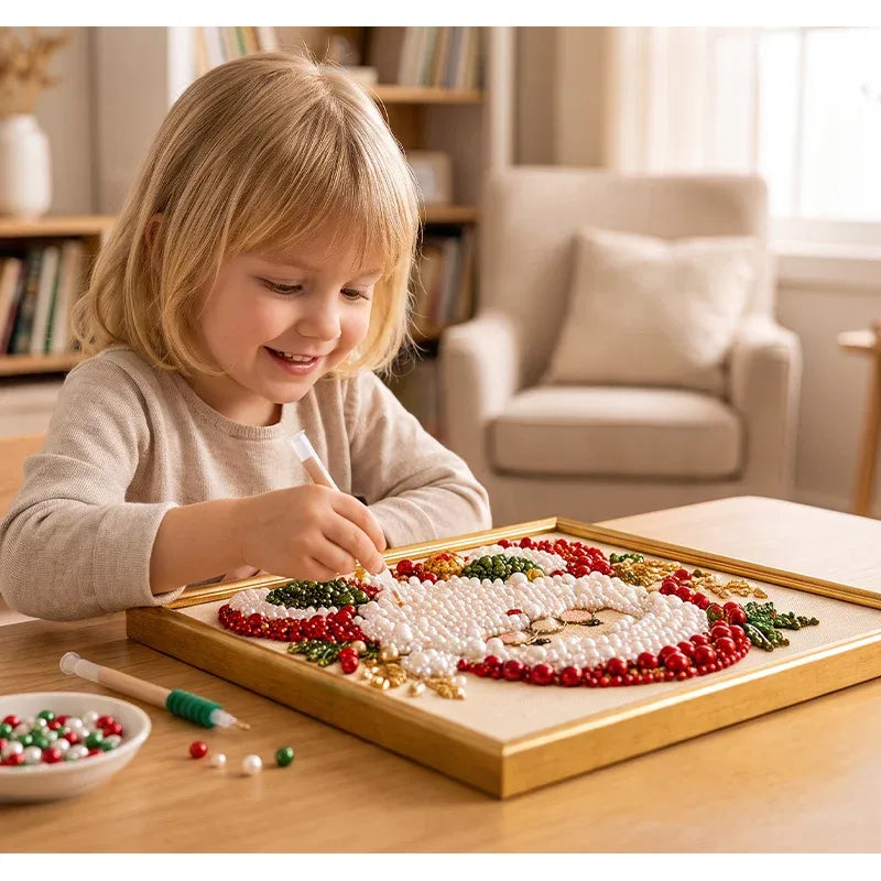 Kerst Parel Diamond Painting – Maak Je Eigen Kerstkunstwerk
