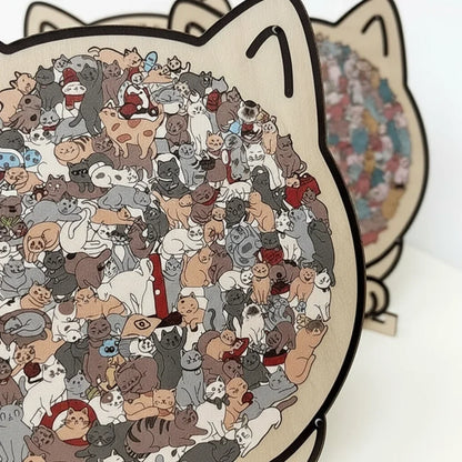 Ontspannende Kattenpuzzel – 135 Unieke Stukjes in Zachte Kleuren