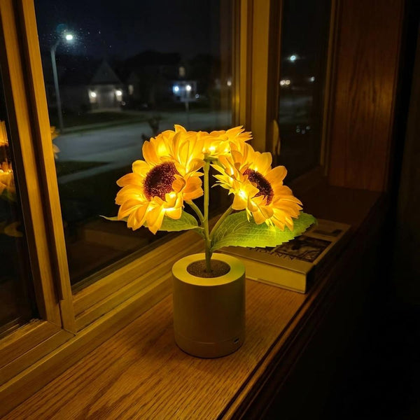 Zonnebloem Tafellamp met Touchbediening – Dimbare Sfeerverlichting