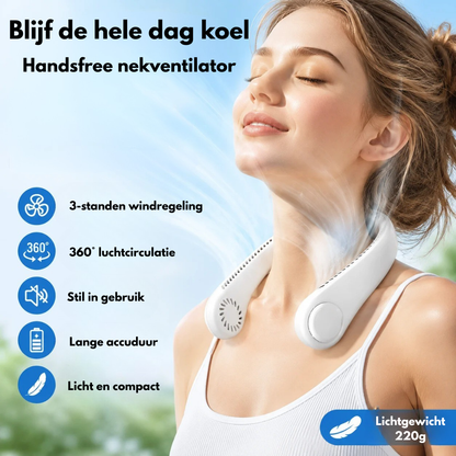 Handsfree Nekventilator – Verkoeling Zonder Je Handen Te Gebruiken