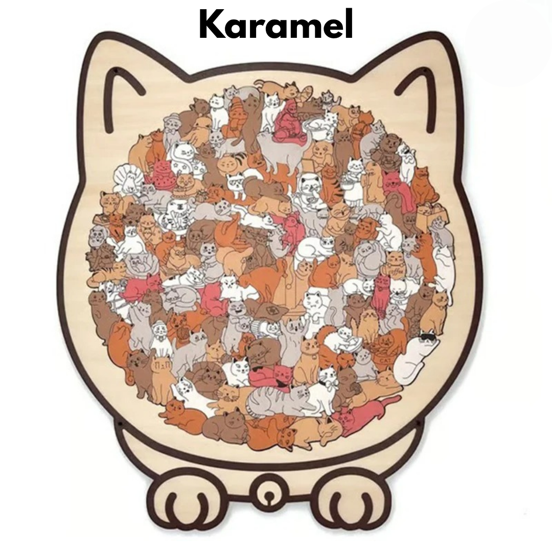 Ontspannende Kattenpuzzel – 135 Unieke Stukjes in Zachte Kleuren