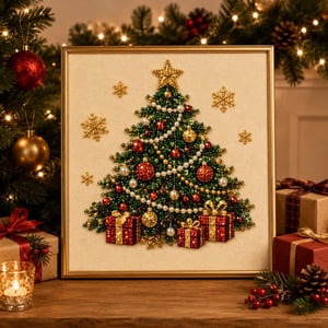 Kerst Parel Diamond Painting – Maak Je Eigen Kerstkunstwerk