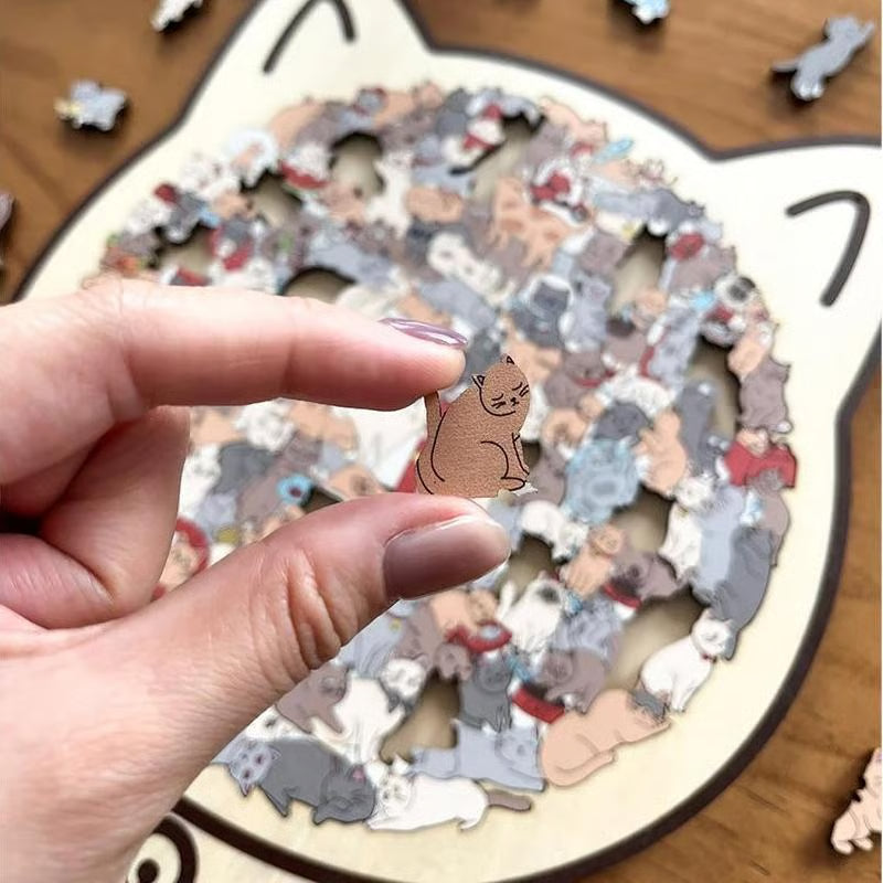 Ontspannende Kattenpuzzel – 135 Unieke Stukjes in Zachte Kleuren