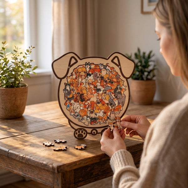 Houten Hondpuzzel – Bouw Jouw Trouwe Vierpotige Vriend Stukje Voor Stukje. 🐾