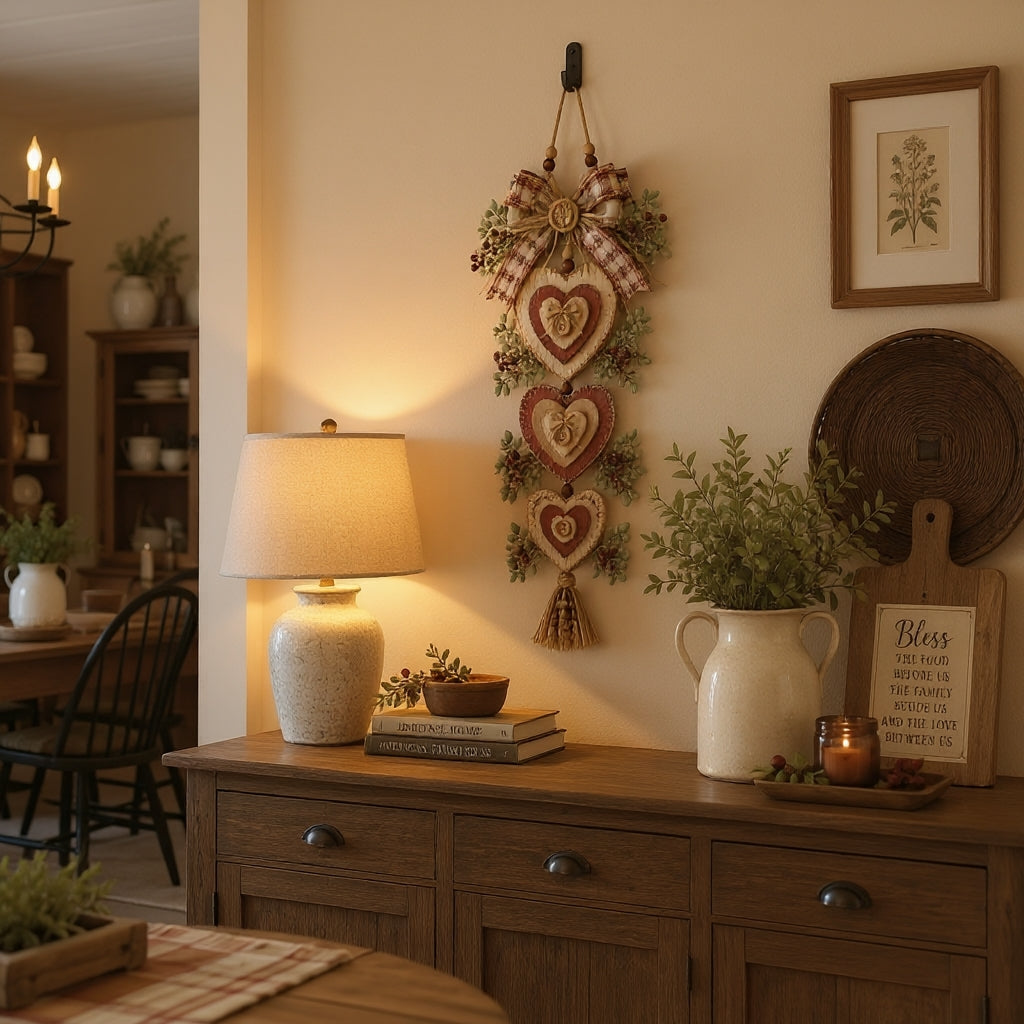 Vintage Hartenhanger – Sfeervolle Landelijke Wanddecoratie