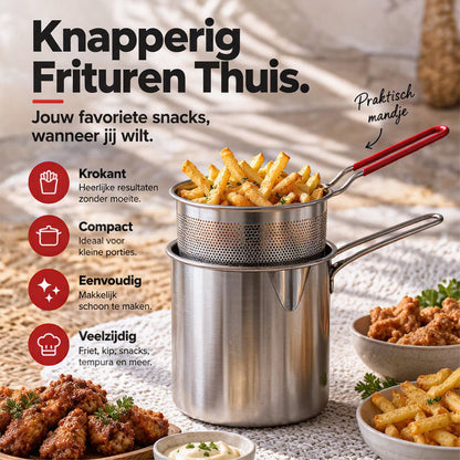 RVS Frituurpan met Mandje – Knapperig Frituren Thuis