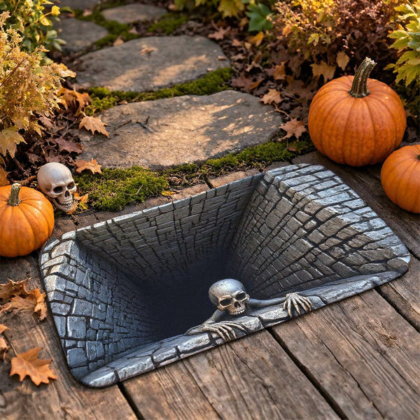 3D Halloween Deurmat – Griezelige Optische Illusie met Antislip