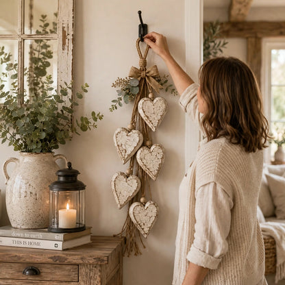 Houten Harten Decoratie – Rustieke en Sfeervolle Wanddecoratie