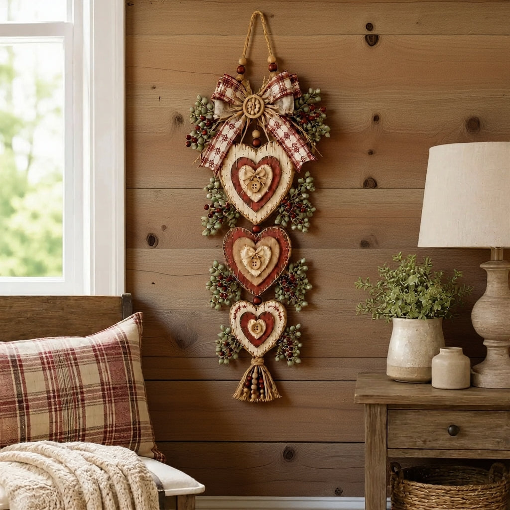 Vintage Hartenhanger – Sfeervolle Landelijke Wanddecoratie