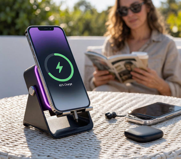Draadloze Telefoon Speaker 10W – Telefoonhouder met Draadloos Opladen