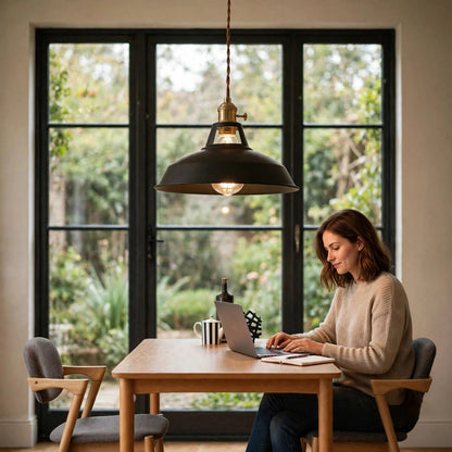 Retro Hanglamp – Kleurrijke Industriële Lamp voor Keuken & Eetkamer
