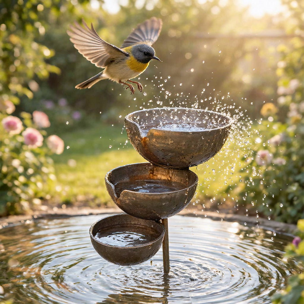 3-Laags Vogelbad – Meer Vogels & Sfeer in je Tuin