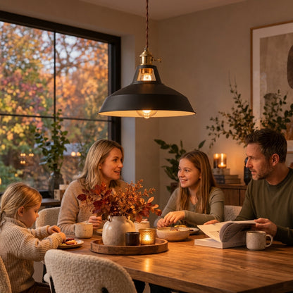 Retro Hanglamp – Kleurrijke Industriële Lamp voor Keuken & Eetkamer