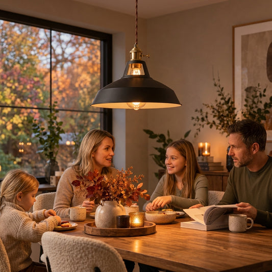 Retro Hanglamp – Kleurrijke Industriële Lamp voor Keuken & Eetkamer