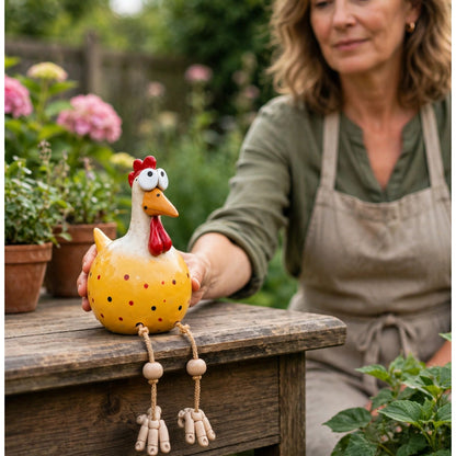 Grappige Tuinkip – Vrolijke Blikvanger voor je Tuin