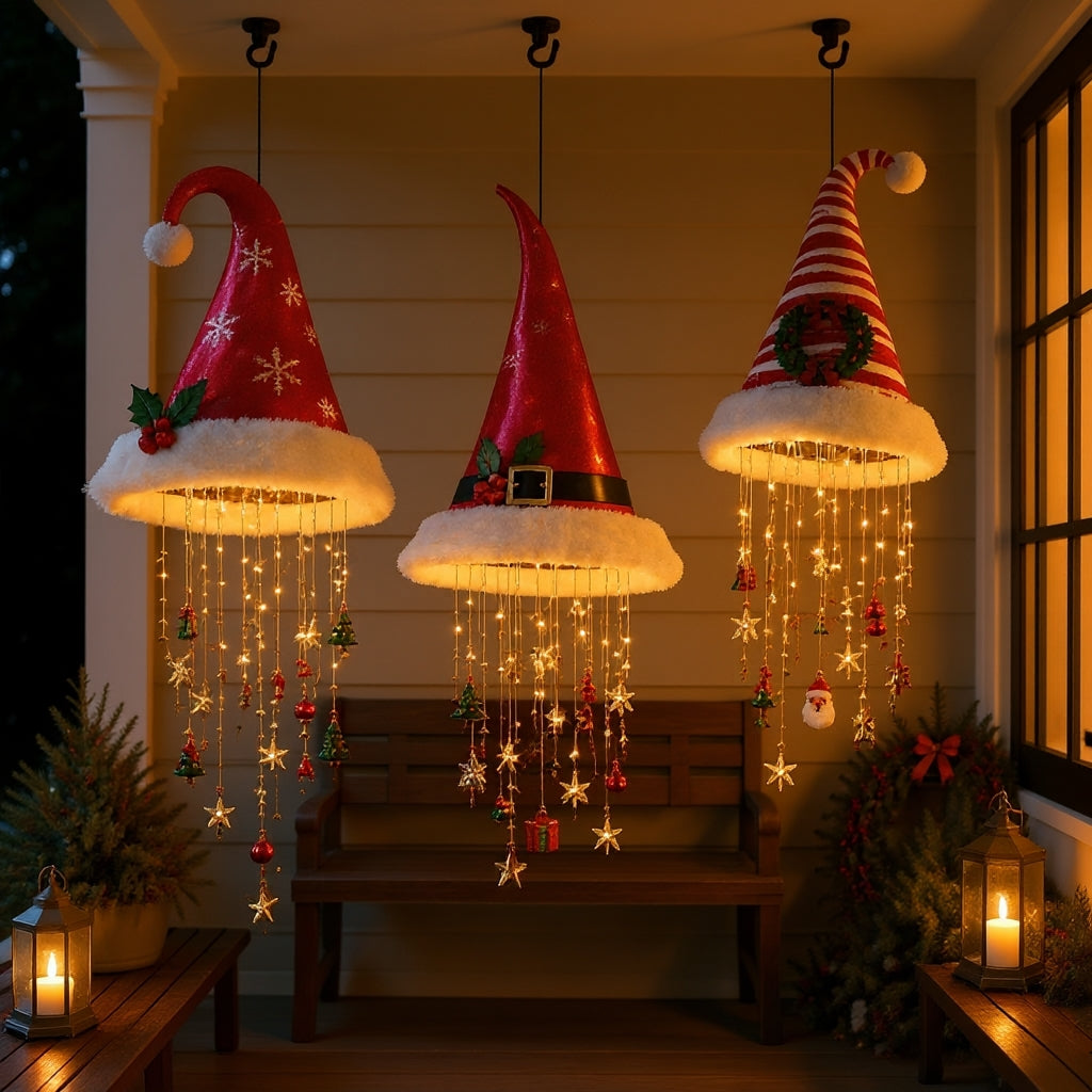 Verlichte Kersthoed – Sfeervolle Hangende Kerstdecoratie