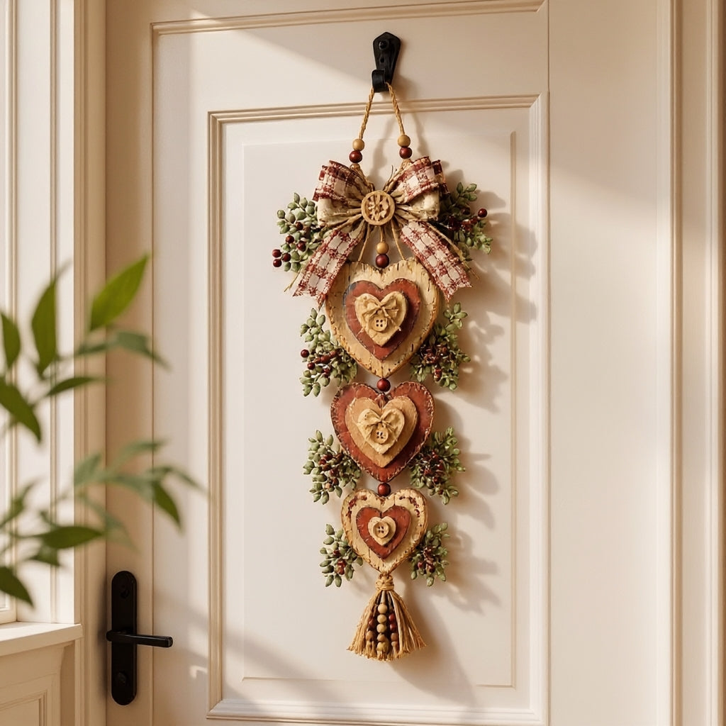Vintage Hartenhanger – Sfeervolle Landelijke Wanddecoratie
