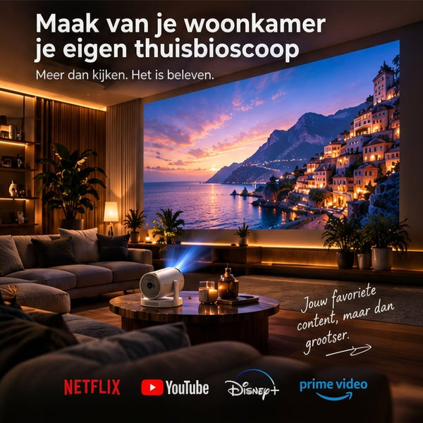 Portable Beamer voor Thuis – Groot Beeld, Thuisbioscoopgevoel