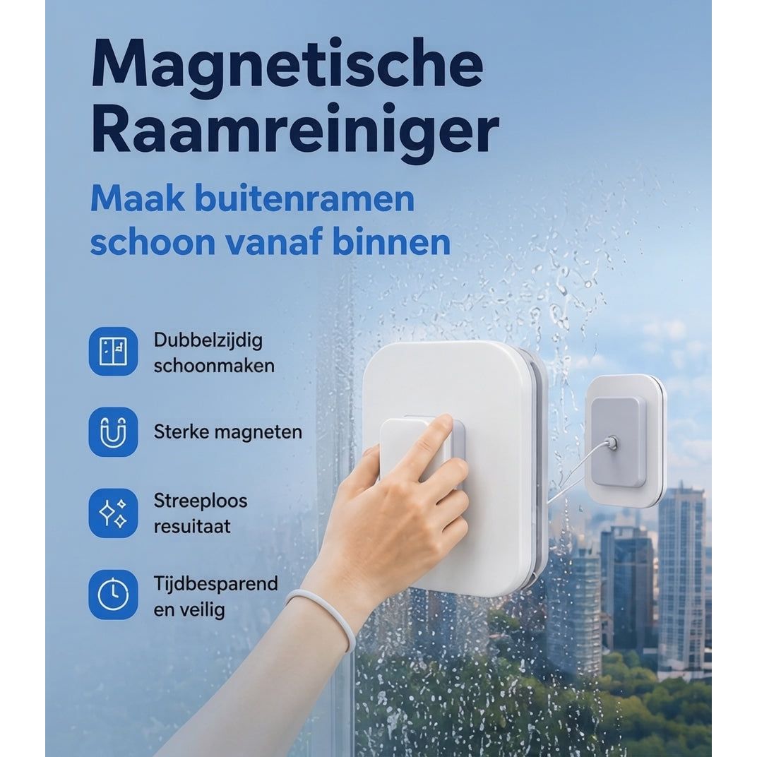Magnetische Raamreiniger – Was de Buitenruit Vanaf Binnen