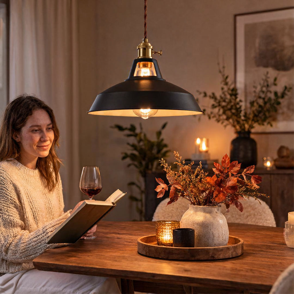 Retro Hanglamp – Kleurrijke Industriële Lamp voor Keuken & Eetkamer