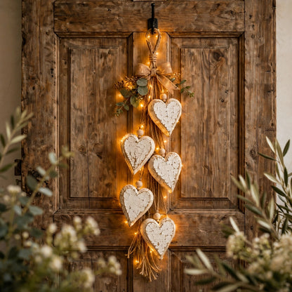 Houten Harten Decoratie – Rustieke en Sfeervolle Wanddecoratie