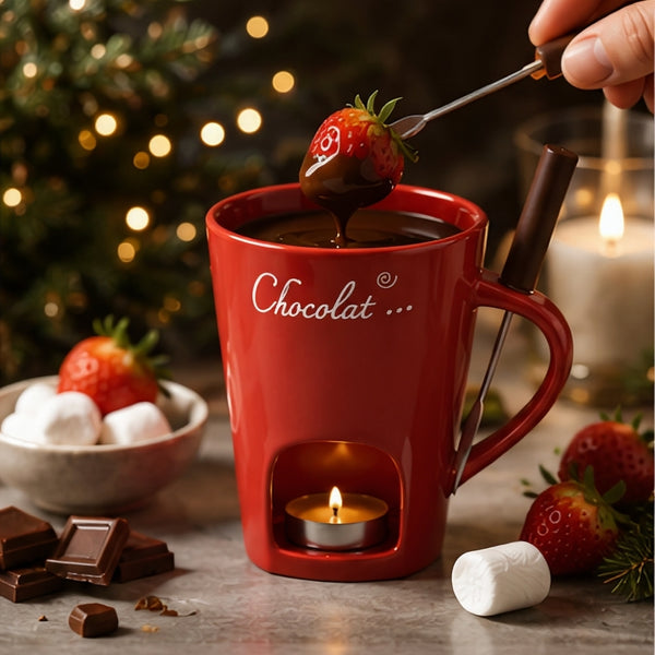 Keramische Fonduebeker – Geniet van Warme, Gesmolten Chocolade