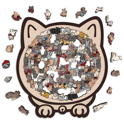 Ontspannende Kattenpuzzel – 135 Unieke Stukjes in Zachte Kleuren