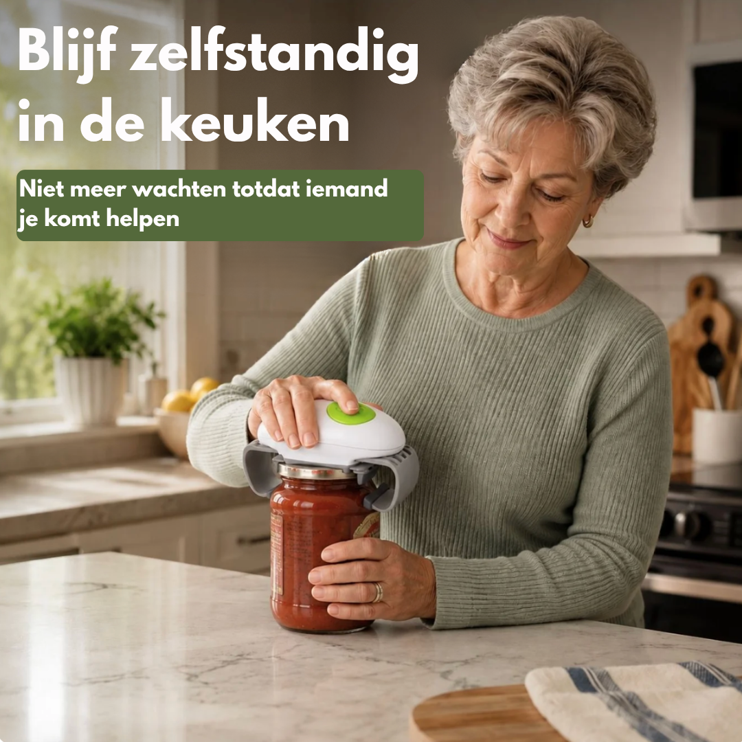 Automatische Potten- & Blikopener – Open Zonder Kracht in Enkele Seconden