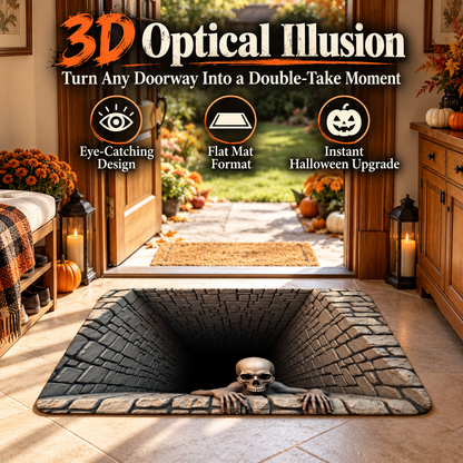 3D Halloween Deurmat – Griezelige Optische Illusie met Antislip