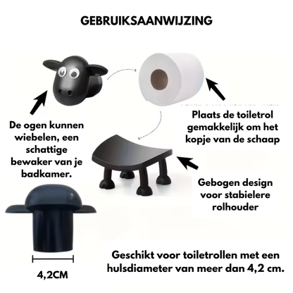 Schaapjes Toiletrolhouder – Schattige & Originele Toilet- en Badkamerdecoratie