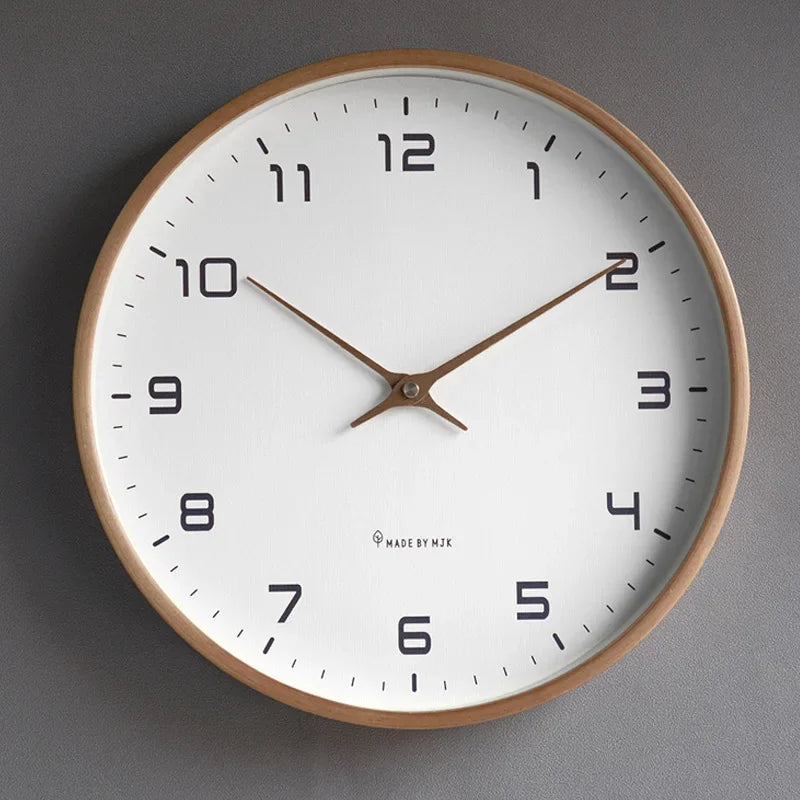 Houten Wandklok 25CM – Met Stil Uurwerk voor een Rustige Ruimte