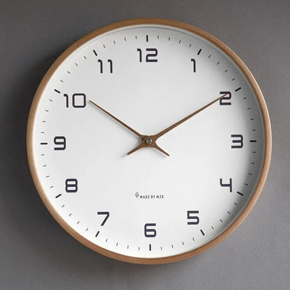 Houten Wandklok 25CM – Met Stil Uurwerk voor een Rustige Ruimte