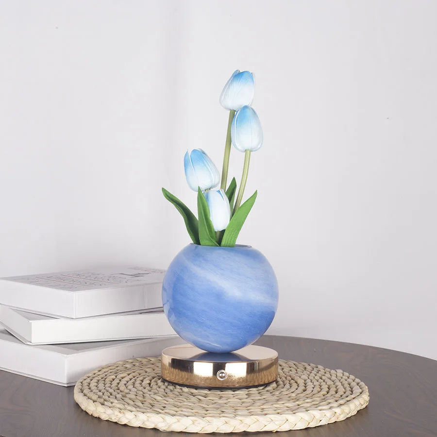 LED Tulp Nachtlampje – 3 Lichtkleuren & Dimbare Sfeerverlichting