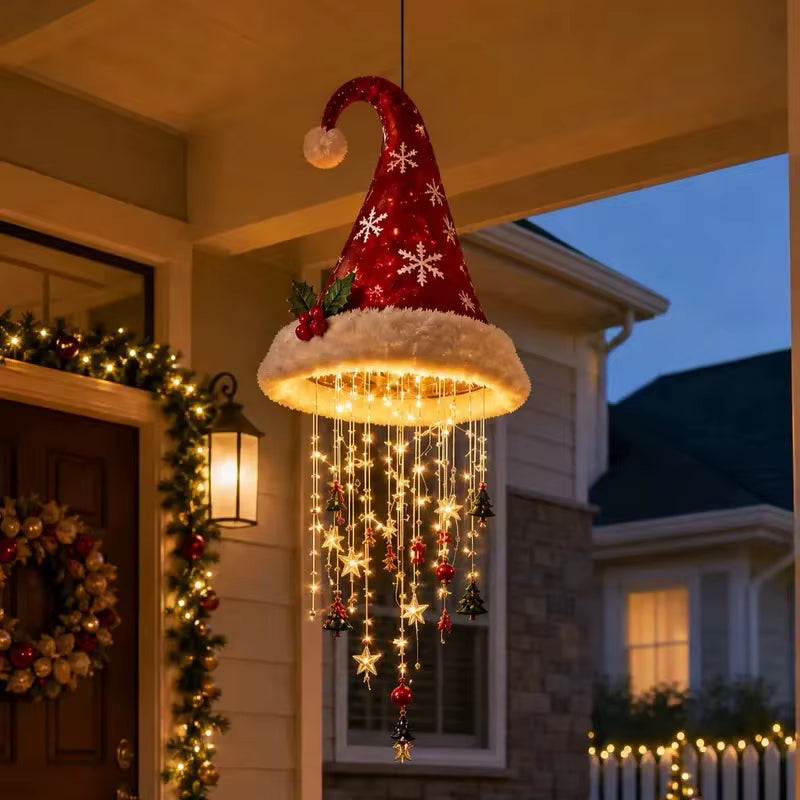 Verlichte Kersthoed – Sfeervolle Hangende Kerstdecoratie