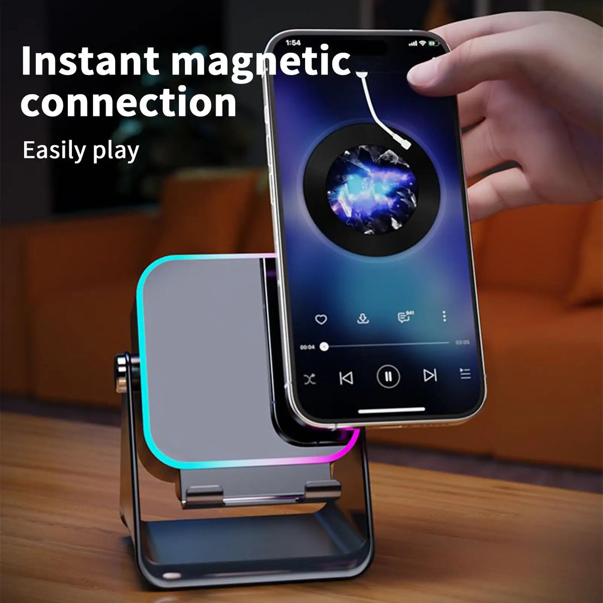 Draadloze Telefoon Speaker 10W – Telefoonhouder met Draadloos Opladen