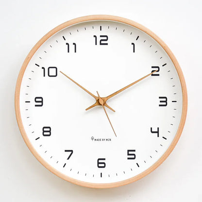 Houten Wandklok 25CM – Met Stil Uurwerk voor een Rustige Ruimte