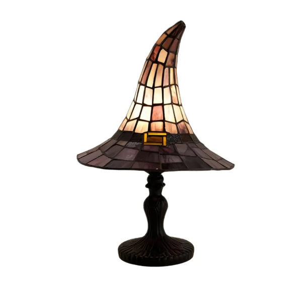 Glas-in-Lood Heksenhoed Lamp – Betoverende Sfeerverlichting