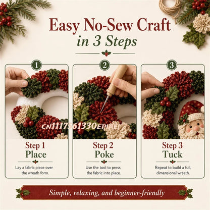 Kerst 3D Krans DIY Set – Maak Zelf een Sfeervolle Kerstkrans