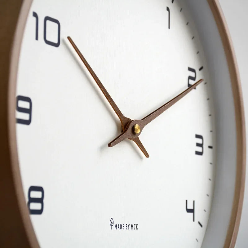 Houten Wandklok 25CM – Met Stil Uurwerk voor een Rustige Ruimte