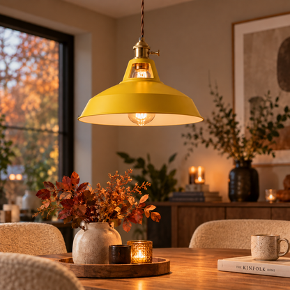 Retro Hanglamp – Kleurrijke Industriële Lamp voor Keuken & Eetkamer