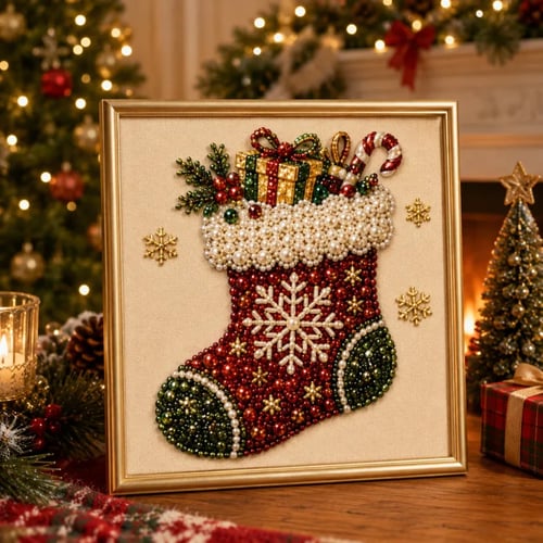 Kerst Parel Diamond Painting – Maak Je Eigen Kerstkunstwerk
