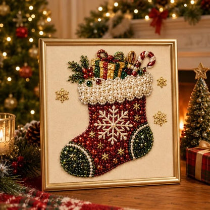 Kerst Parel Diamond Painting – Maak Je Eigen Kerstkunstwerk