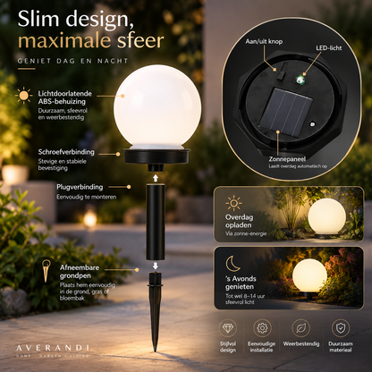 Solar Glow Ball – Sfeervolle LED-Lichtbol voor Binnen & Buiten