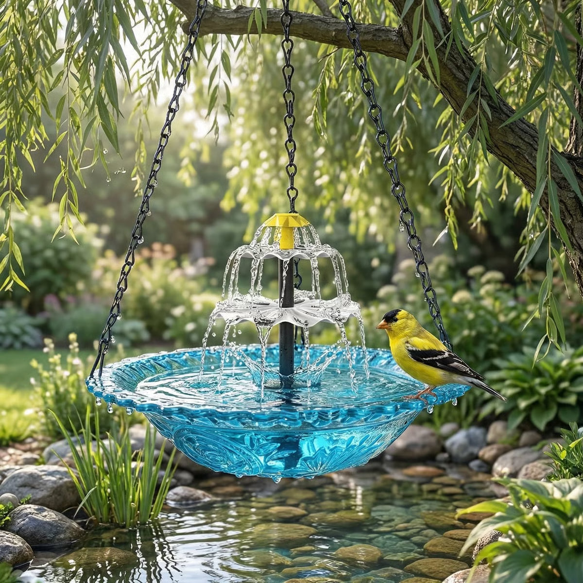 Solar Vogelbad met Fontein – Meer Sfeer, Meer Leven