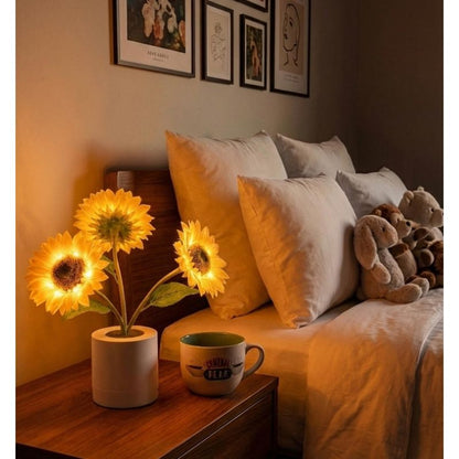 Zonnebloem Tafellamp met Touchbediening – Dimbare Sfeerverlichting