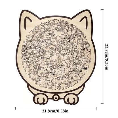 Ontspannende Kattenpuzzel – 135 Unieke Stukjes in Zachte Kleuren